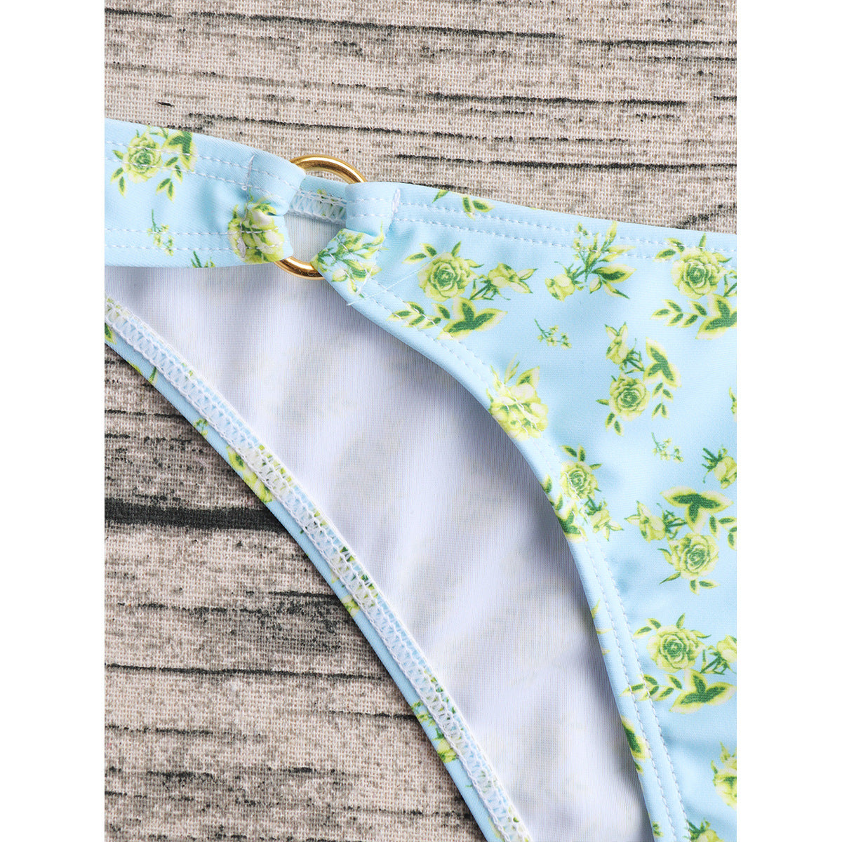 Split Printed Swimwear For Women With Sexy Chest Pads