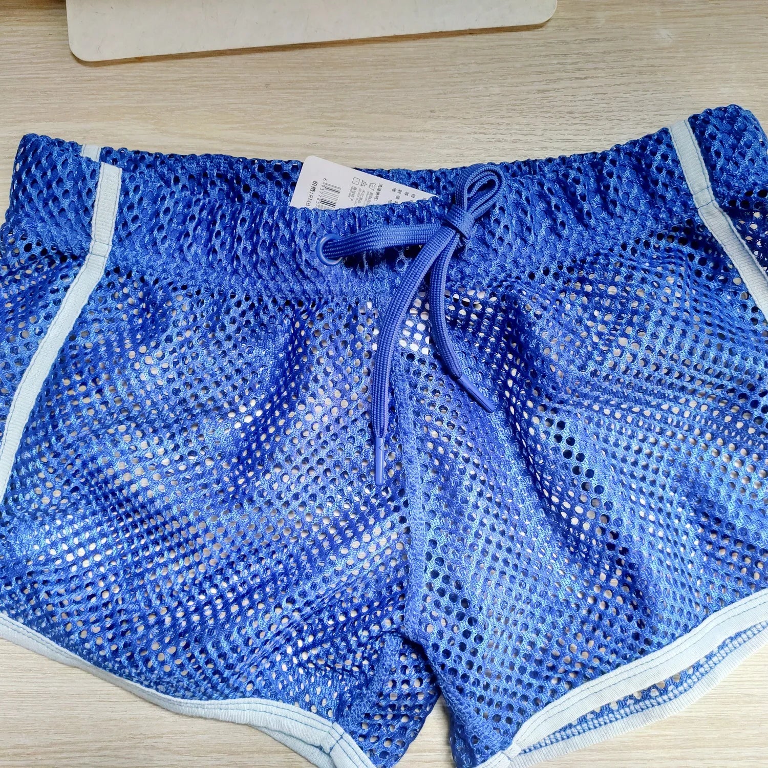 Tan Through SHORTS New Summer shorts Fitness Bodybuilding shorts Mens Mesh Breathable see through  underwear