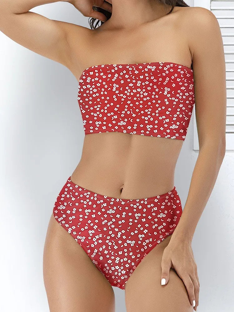 New leopard Printed tan through bikini set Women tan through swimsuit