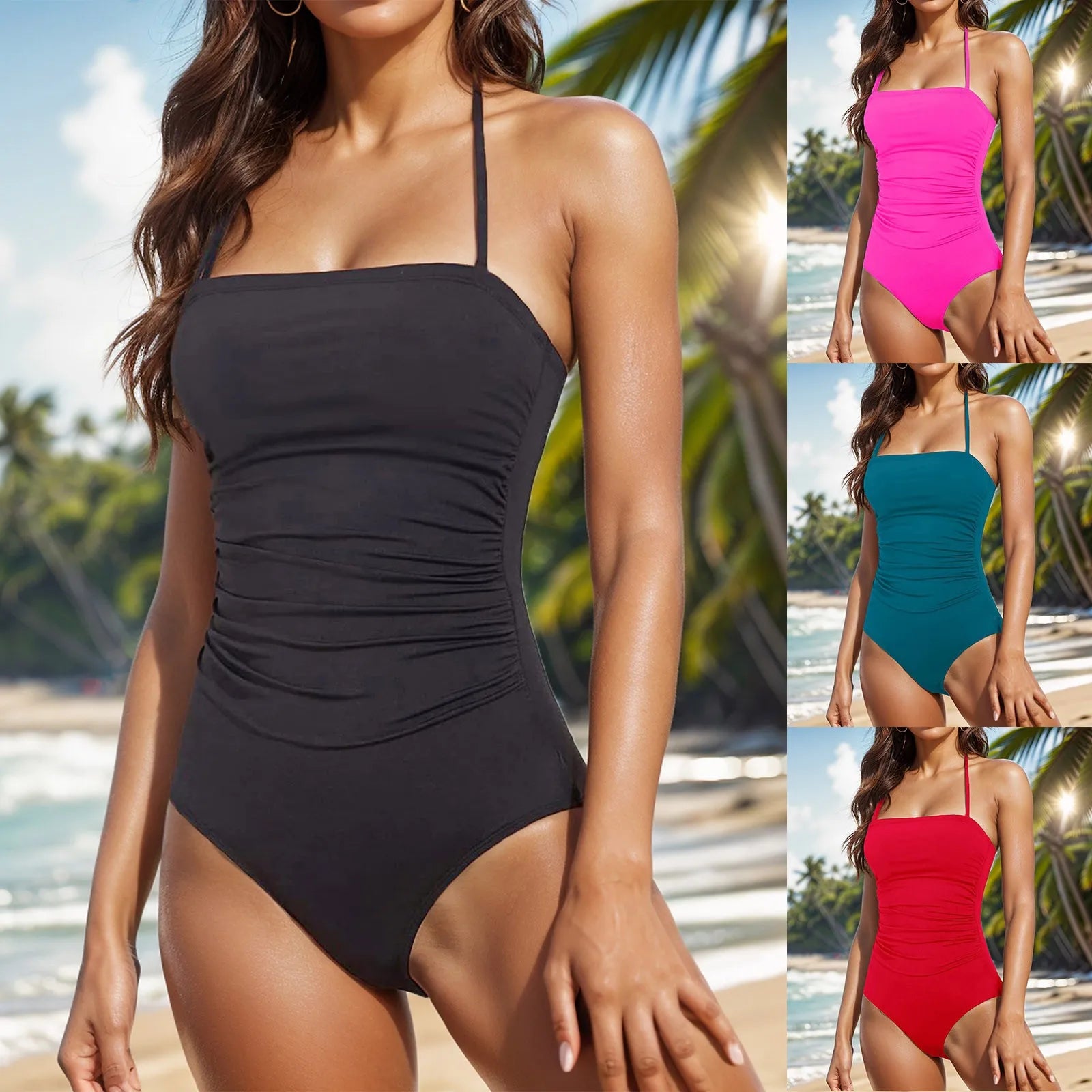 One Piece  Tan Through Swimwear Push Up Padded Bikini Swimsuit no tan lines swimwear
