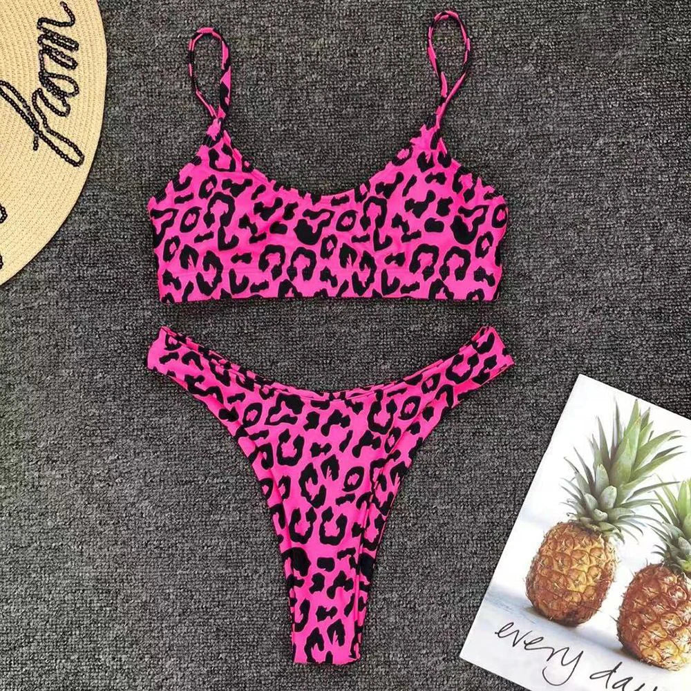 Tan through Chic Two-Piece Backless Bikini Set